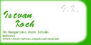istvan koch business card